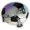 Image de Niermann Stand By, Lampe pour enfant, gris-noir Projecteur 'Football