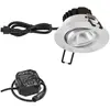Image de EVN, Plafonnier, PC650N61402 alu poli Spot encastré à LED IP65Ra90, 6W 3000K, 230V, Abstr 38, orientable. (620 lm)