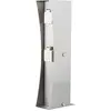 Image de Ledino, Multiprise, Colonne de prises 2er Connect D2, Acier inoxydable Design extérieur Colonne électrique (2x)