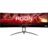 Image de AOC Gaming AG493UCX - AGON Series - écran LED - jeux - incurvé - 49" - 5120 x 1440 Dual Quad HD @ 120 Hz - VA - 550 cd/m² - 3000:1 - DisplayHDR 400 - 1 ms - 3xHDMI, DisplayPort, USB-C - haut-parleurs - noir, argent