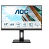 Image de AOC 24P2Q - Écran LED - 24" - 1920 x 1080 Full HD (1080p) @ 75 Hz - IPS - 250 cd/m² - 1000:1 - 4 ms - HDMI, DVI, DisplayPort, VGA - haut-parleurs - noir