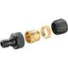 Image de Kärcher, Raccord de tuyau + connecteur de tuyau, Raccordement au robinet (Adaptateur de robinet, Adaptateur pour robinetterie d'intérieur, 26.50 mm)