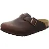 Image de Birkenstock, Femmes, Sandales, Boston nubuck huilé Étroit, Marron, (38)