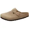 Image de Birkenstock, Unisexe, Sandales, Boston Geöltes Nubukleder Normal, Marron, (44)