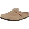 Image de Birkenstock, Unisexe, Sandales, Boston Nubuck huilé Normal, Marron, (46)