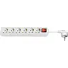 Image de Goobay, Multiprise, Bâti de prises 6x avec interrupteur, 5 m, blanc (6x, CEE 7/4, 5 m)