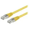 Image de wentronic - Câble réseau - RJ-45 (M) pour RJ-45 (M) - 50 cm - FTP - CAT 5e - jaune