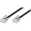 Image de Goobay Câble de raccordement modulaire, noir, 3 m, Téléphone : accessoires