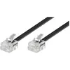 Image de Goobay Câble de raccordement modulaire, noir, 10 m, Téléphone : accessoires
