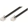Image de Goobay Câble de raccordement modulaire, noir, 3 m, Téléphone : accessoires