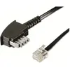 Image de Goobay Câble de connexion TAE-N de (brochage international) 4 broches, noir, 3 m, Téléphone : accessoires