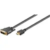 Image de Goobay DVI   HDMI (Typ A) 19-Polig (5 m), Câble vidéo, Noir