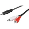 Image de Goobay 2en1 (0.50 m, Câble AUX, Câbles Cinch), Câble audio