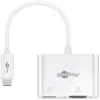 Image de Goobay Adaptateur multiport USB-C  HDMI +VGA, 1 pc. en sachet poly, blanc (USB-C), Station d’accueil + hub USB, Blanc