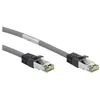 Image de goobay Cordon de raccordement RJ-45 (M) pour RJ-45 (M) 15 m SFTP, PiMF CAT 8.1 sans halogène, moulé, sans crochet, bloqué gris