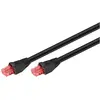 Image de Goobay CAT 6 câble patch outdoor, U/UTP, noir, 10 m (UTP, CAT6, 10 m), Câble réseau
