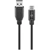 Image de Goobay Câble USB 2.0 USB-C  vers USB A, noir, 3 m (3 m, USB 2.0), Câble USB
