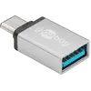 Image de Goobay USB A   USB C (USB-A, 3.20 cm), Adaptateur données + vidéo, Argent