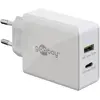 Image de Goobay Chargeur Rapide Double USB (30 W, 2 ports), Chargeur USB, Blanc