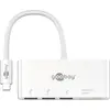 Image de Goobay USB Typ-C zu (USB-C, 3 ports), Station d’accueil + hub USB, Blanc