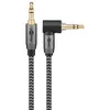 Image de GOOBAY Câble audio jack 3.5mm coudé 90° gold nylon tressé 50cm