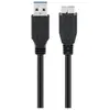 Image de Goobay Câble USB 3.0 SuperSpeed, noir, 1.8 m (1.80 m, USB 3.2 Gen 1, 15 W), Câble USB