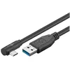 Image de Goobay Câble USB 3.0 UAB-C à 90° vers USB-A (3 m) Noir