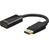Image de Goobay DisplayPort   HDMI (Typ A) (0.10 m), Câble vidéo, Noir