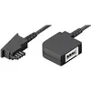 Image de Goobay Rallonge TAE-F 4 pôles, noir, 15 m, Téléphone : accessoires