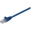 Image de Goobay CAT 5e Câble patch, U/UTP, bleu, 0.5 m (U/UTP, CAT5e, 0.50 m), Câble réseau