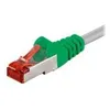 Image de goobay - Câble inverseur - RJ-45 (M) pour RJ-45 (M) - 1 m - pairs in metal foil (PiMF) - CAT 6 - moulé - vert gris