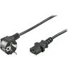 Image de goobay NK 101 S - Câble d'alimentation - power CEE 7/7 (M) incliné pour power IEC 60320 C13 droit - CA 250 V - 16 A - 1.5 m - noir