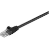 Image de Goobay CAT 5e Câble patch, U/UTP, noir, 0.25 m (U/UTP, CAT5e, 0.25 m), Câble réseau