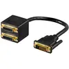 Image de Goobay DVI   2x DVI (0.10 m), Câble vidéo, Noir