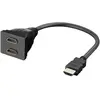 Image de Goobay HDMI   HDMI (20 cm), Adaptateur données + vidéo, Noir