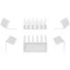 Image de goobay Lot de 2 Supports de câble pour Bureau 5 Compartiments Blanc