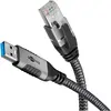 Image de Goobay Câble Ethernet USB-A vers RJ45 (CAT6, 2 m), Câble réseau