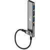 Image de Goobay Slim 4-Port USB-Hub, USB-C auf USB-C/USB-A, 5 Gbit/s (USB-C, 4 ports), Station d’accueil + hub USB, Gris