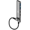 Image de Goobay Slim 4-Port USB-Hub, USB-C auf USB-C/USB-A, 5 Gbit/s (USB-C, 4 ports), Station d’accueil + hub USB, Gris
