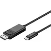 Image de Goobay USB Typ C   DisplayPort (1.20 m), Câble vidéo, Noir