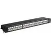 Image de Goobay CAT 6a 48,30cm (19") Panneau de brassage, 24 ports, noir, Serveur : accessoires, Noir