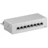 Image de Goobay Panneau de brassage RJ-45 X 8, Serveur : accessoires, Beige, Gris, Argent