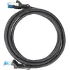 Image de Goobay CAT 6a Patchkabel, S/FTP (PiMF), Schwarz, 0.5 m (S/FTP, CAT6a, 0.50 m), Câble réseau