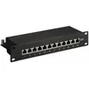Image de Goobay CAT 6 25,40cm (10") Panneau de brassage, 12 ports, noir, Serveur : accessoires, Noir