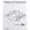 Image de Goobay Double cadre de montage pour disque dur 2.5" vers 3.5", argenté, Disque dur : accessoires