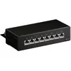Image de Goobay CAT 6 Panneau de brassage mini/desktop, 8 ports, noir, Serveur : accessoires, Noir