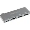 Image de Terratec Adaptateur USB Type-C en aluminium avec ports USB-C PD HDMI 2x USB 3.0 (USB-C, 4 ports), Station d’accueil + hub USB, Argent