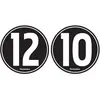 Image de Accessoires DJ MAGMA LP SLIPMAT TECHNICS 12 10 (MIXED SET) BLACK/WHITE Mobilier DJ