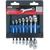 Image de KS Tools, Clé à molette, Jeu de clés mixtes CHROMEplus, courtes (10 mm, 11 mm, 12 mm, 13 mm, 14 mm, 17 mm, 19 mm)