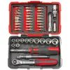 Image de KS Tools, Clé à douille + douilles, Coffret de douilles et accessoires ULTIMATE 1/4", 44 pièces